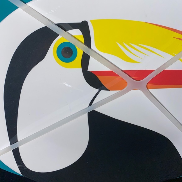 Tropical Bird Toucan Melamine Plate Set Set Of 2 NWT - Picture 3 of 6